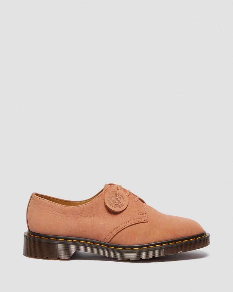 1461 Made in England Nubuck Bőr Oxford Cipő Női Rózsaszín | HU 437KOR